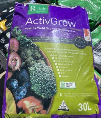 Active Grow garden soil 30l bag burrells soils and sands