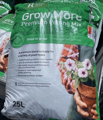 Grow more premium potting mix 30l bag burrells soils and sands
